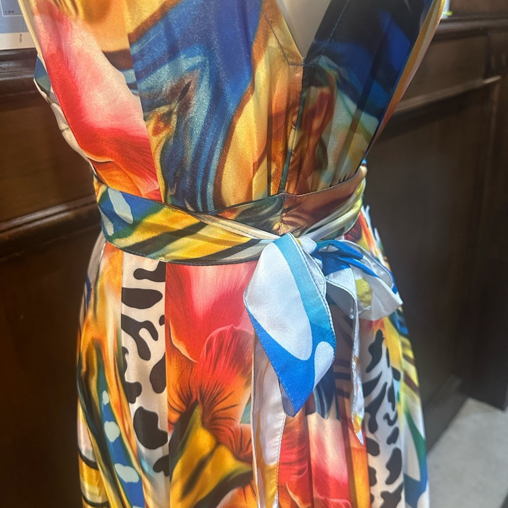 NWT FITS SIZE XS-3X Advance Apparels Vibrant Abstract Maxi Dress