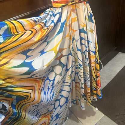 NWT FITS SIZE XS-3X Advance Apparels Vibrant Abstract Maxi Dress