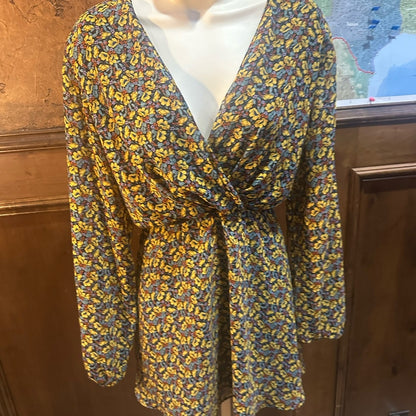 SIZE M Zara Long Sleeve Dress with Floral Print