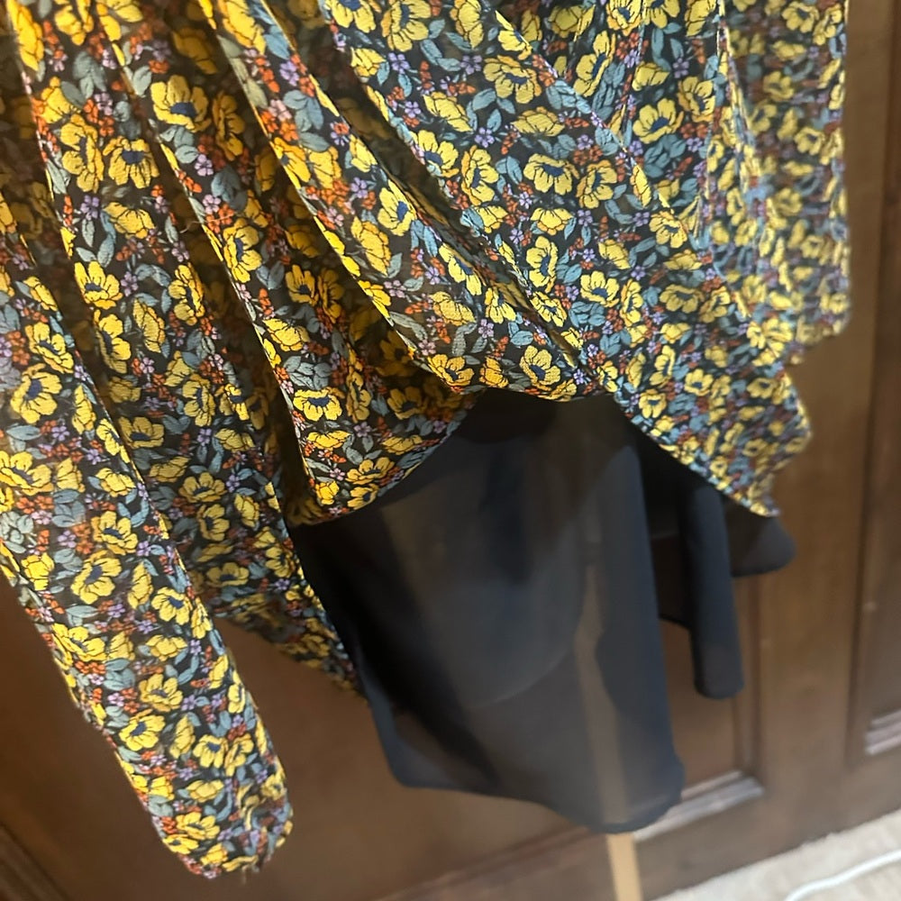 SIZE M Zara Long Sleeve Dress with Floral Print