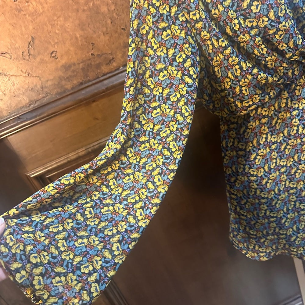 SIZE M Zara Long Sleeve Dress with Floral Print