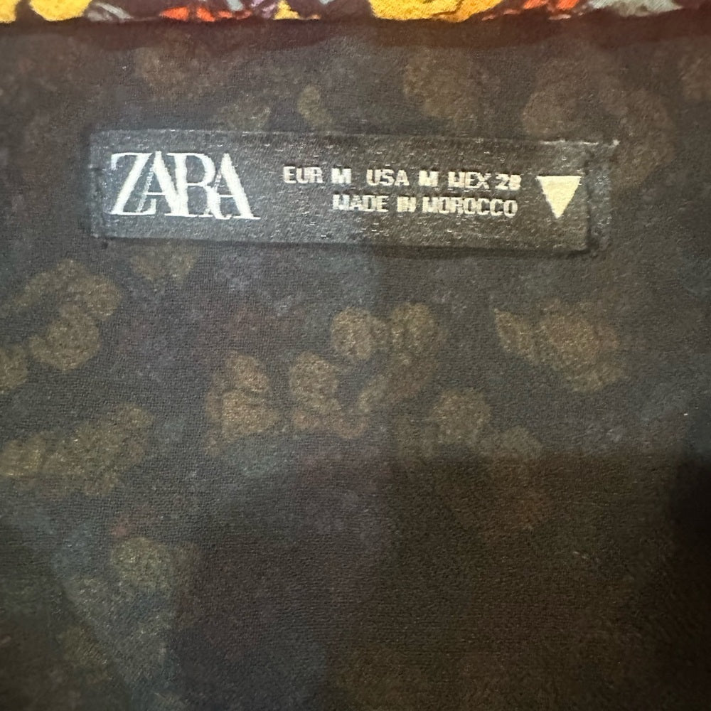 SIZE M Zara Long Sleeve Dress with Floral Print