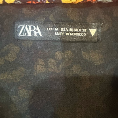 SIZE M Zara Long Sleeve Dress with Floral Print