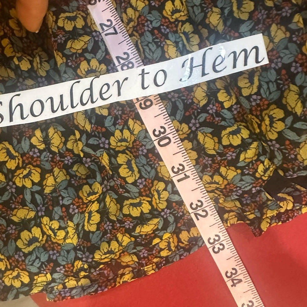 SIZE M Zara Long Sleeve Dress with Floral Print