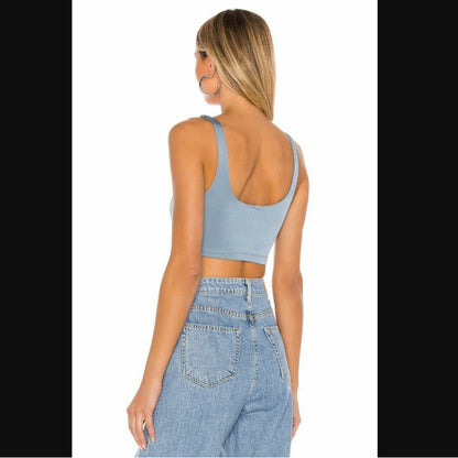 NWT SIZE L FP Movement by Free People Sky Blue Cropped Tank
