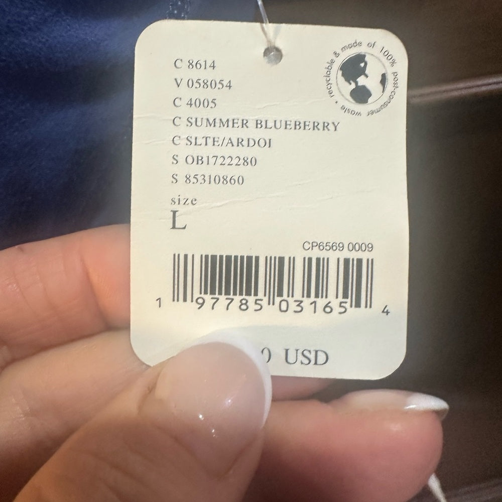 NWT SIZE L FP Movement by Free People Sky Blue Cropped Tank