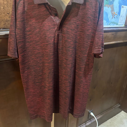SIZE L/XL? Lululemon athletica Maroon and Black Polo Shirt