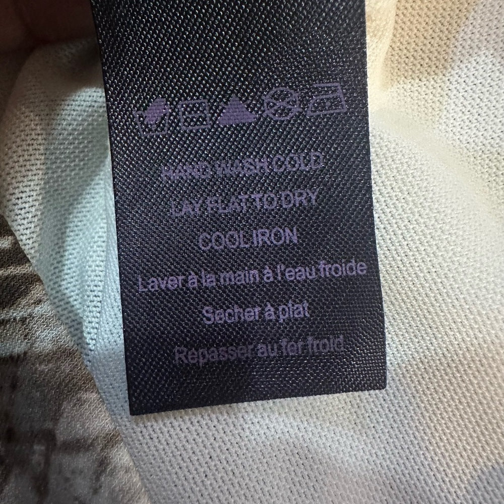 NWT SIZE M Hale Bob Tan and Cream Snake Print Long Sleeve Dress