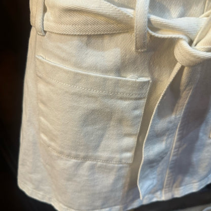 NWOT SIZE S POL White Mini Skirt with Tie Waist