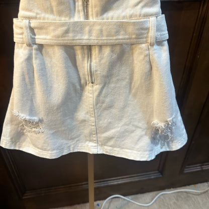 NWOT SIZE S POL White Mini Skirt with Tie Waist