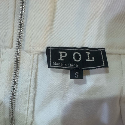 NWOT SIZE S POL White Mini Skirt with Tie Waist