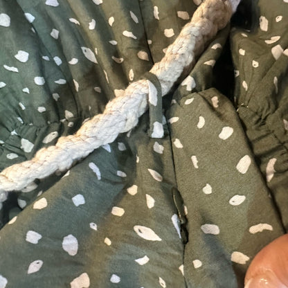 NWOT SIZE XL Chic Green Midi Dress with White Accents