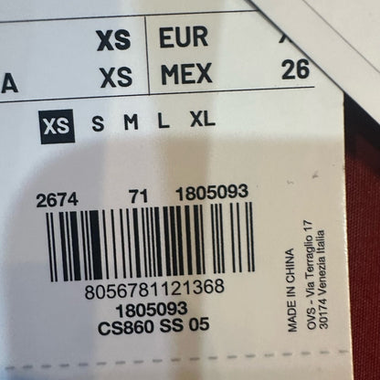 NWT SIZE XS Piombo Sleeveless Black Top with White Detailing