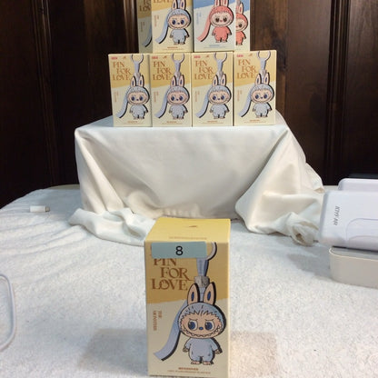 8.7.. NEW IPop Mart The Monsters Blue Keychain Plush toy