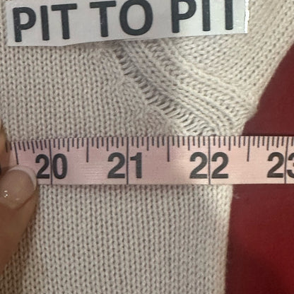 NWT SIZE XS WILL FIT UP TO A L 525 America Cream Cowl Neck Sweater