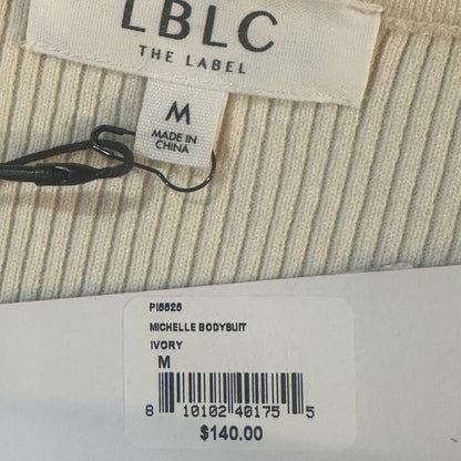 NWT SIZE M LBLC the Label White Long Sleeve Bodysuit