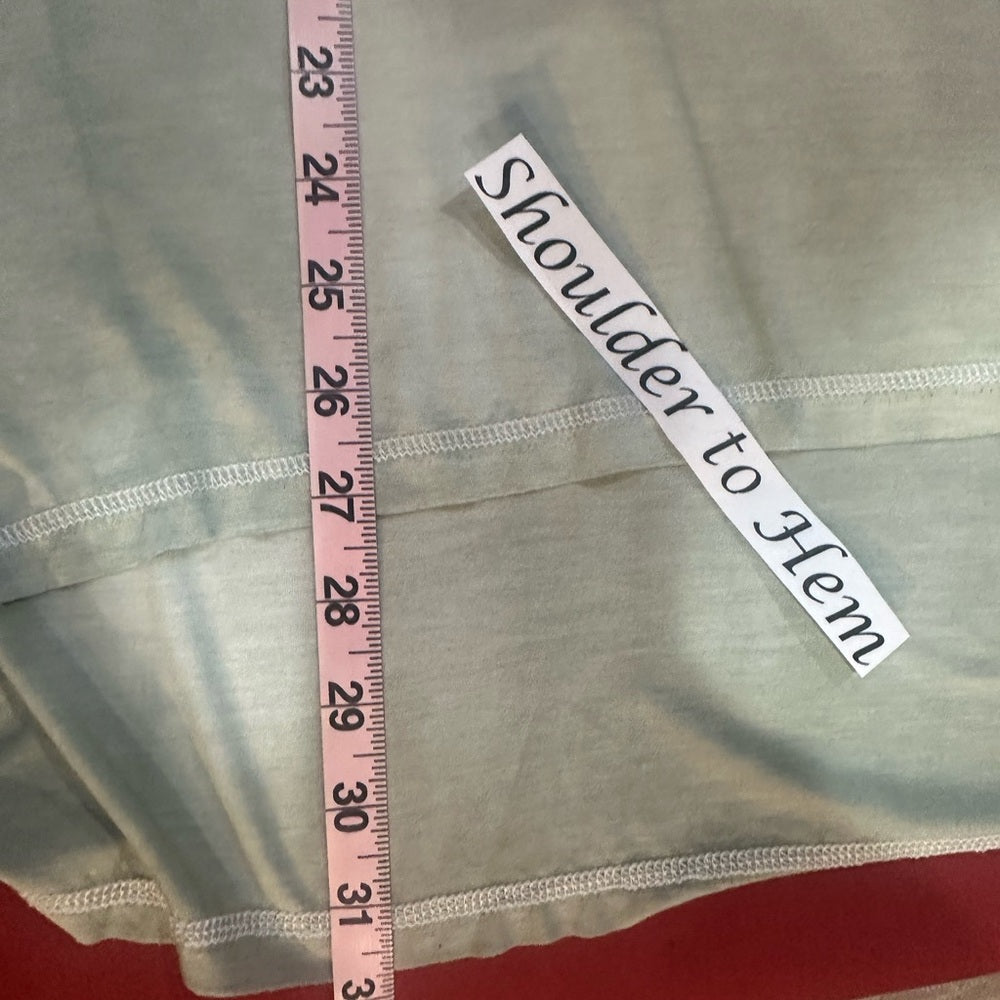 NWOT SIZE S WILL FIT UP TO A L POL Green and White Gradient Short Sleeve Tee