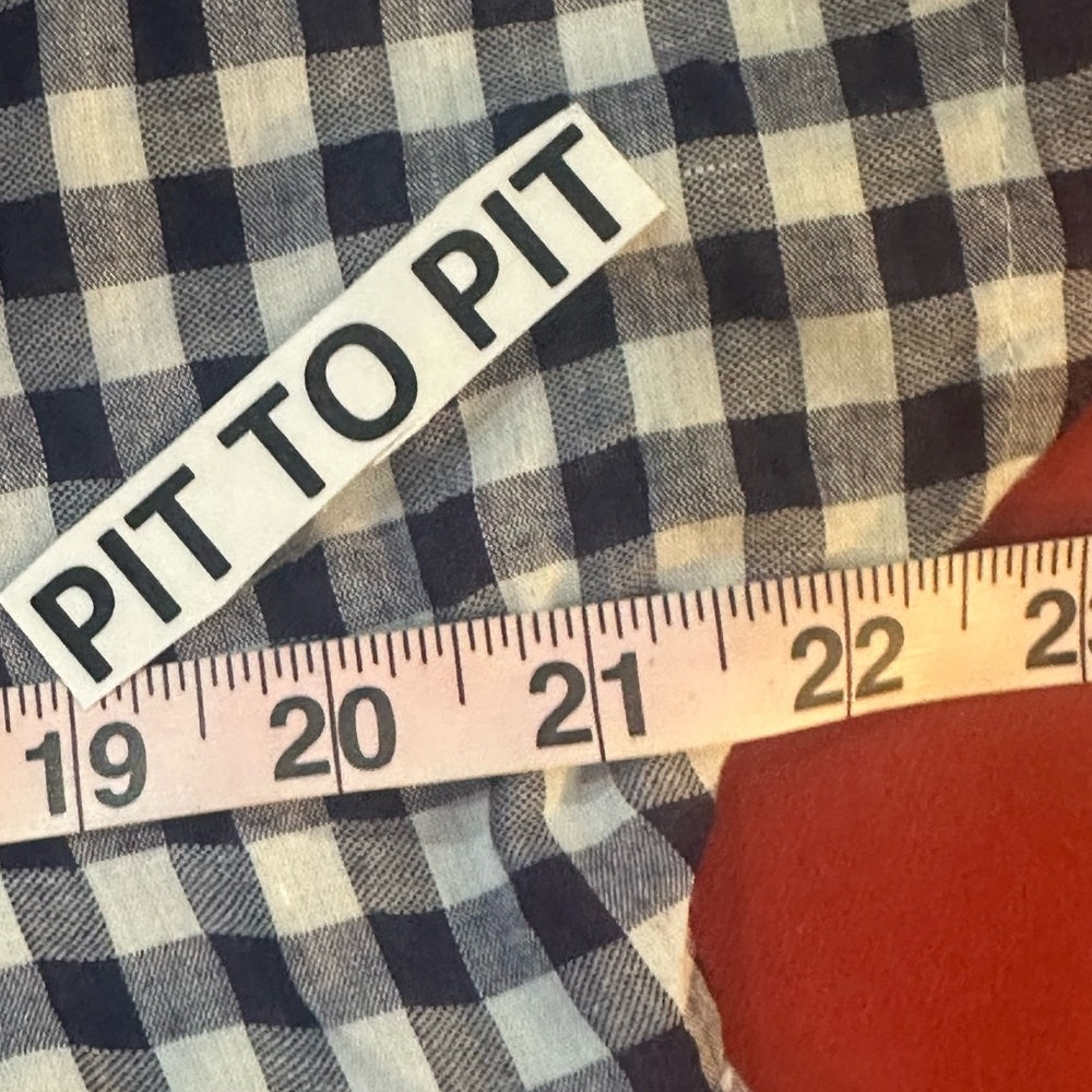 NWT SIZE M WILL FIT UP TO A L Anthropologie Navy and White Checkered Midi Dress