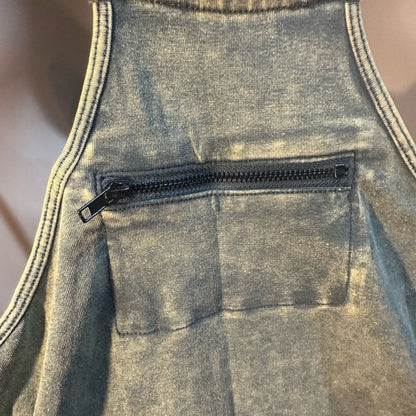 NWOT SIZE S/M will fit up to an XL Zenana Outfitters Green Cropped Jumpsuit