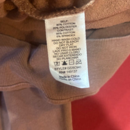 NWOT SIZE L Double Zero Tan Women's Hoodie