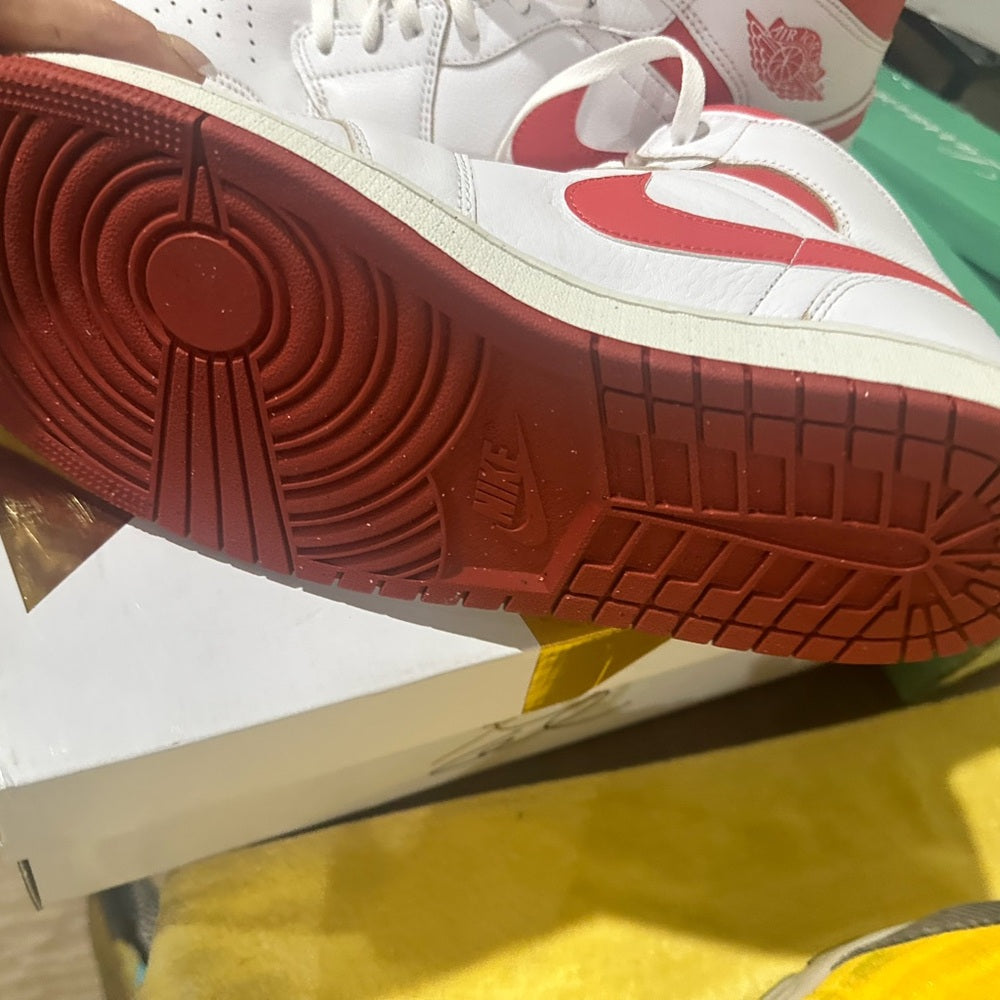 345. NEW SIZE 13 Jordan White and Red Sneakers