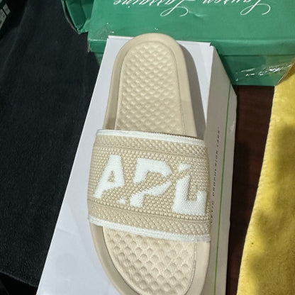 347. NEW SIZE M/9 W/10.5 APL Men's Cream Slip-On Loafers