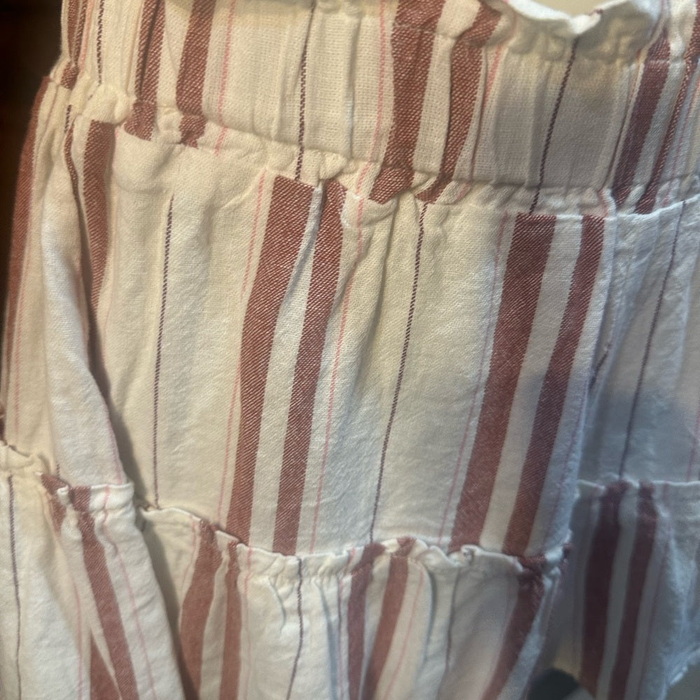 NWT SIZE M Vanilla Star High Waist Red and White Striped Shorts
