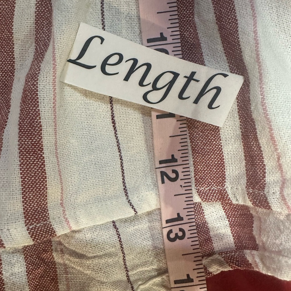 NWT SIZE M Vanilla Star High Waist Red and White Striped Shorts