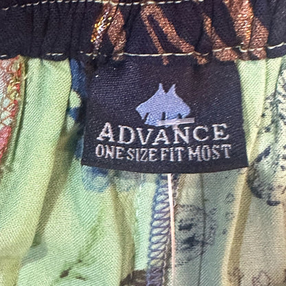 NWT SIZE OS Advance Apparels Colorful Patchwork Cropped Pants