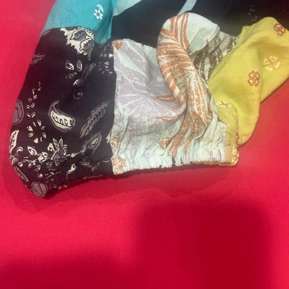 NWT SIZE OS Advance Apparels Colorful Patchwork Cropped Pants