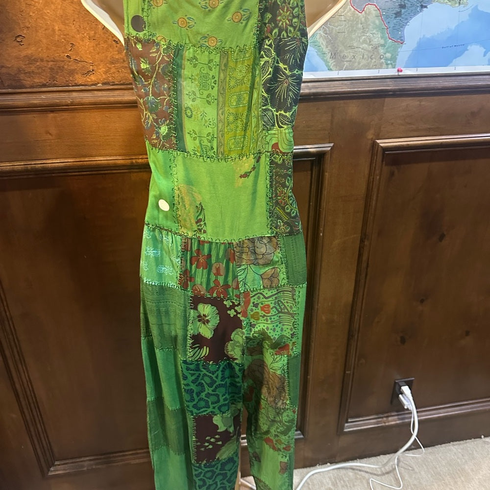 NWT SIZE S/M will fit up to a L Advance Apparels Multicolor Patchwork Jumpsuit