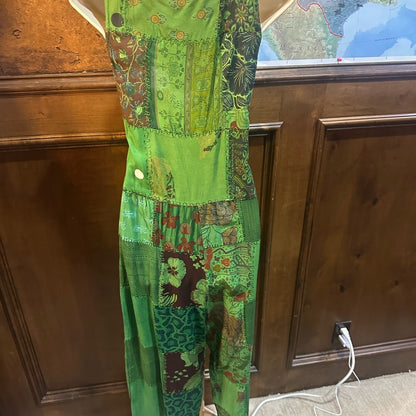 NWT SIZE S/M will fit up to a L Advance Apparels Multicolor Patchwork Jumpsuit