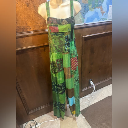 NWT SIZE S/M will fit up to a L Advance Apparels Multicolor Patchwork Jumpsuit
