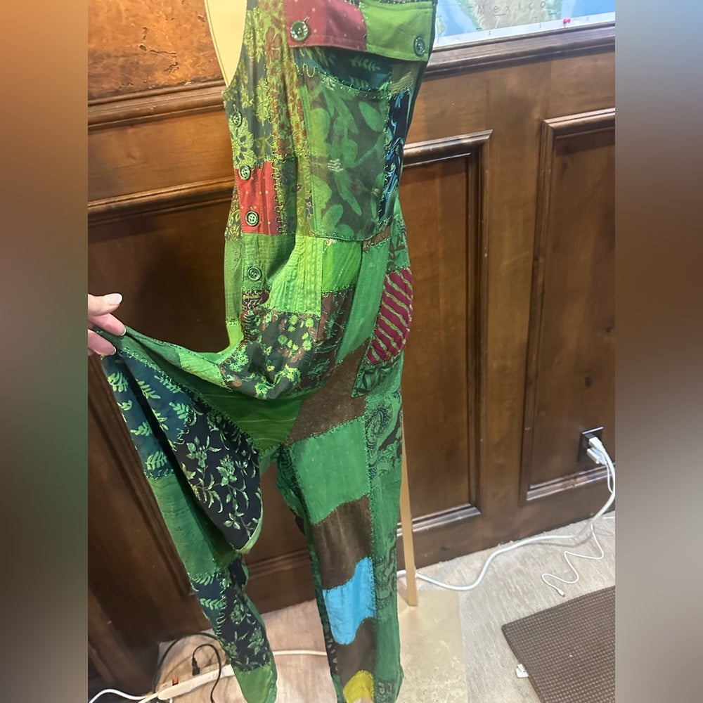 NWT SIZE S/M will fit up to a L Advance Apparels Multicolor Patchwork Jumpsuit