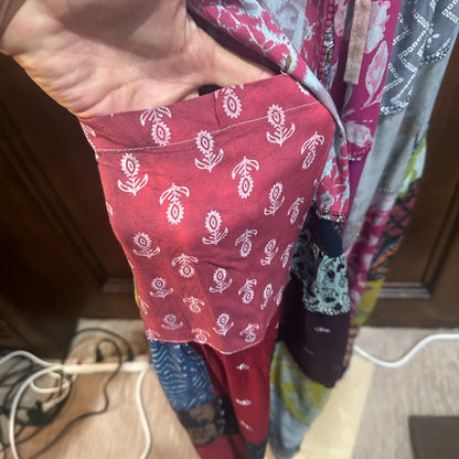 NWT SIZE OS Colorful Patchwork Wide Leg Pants