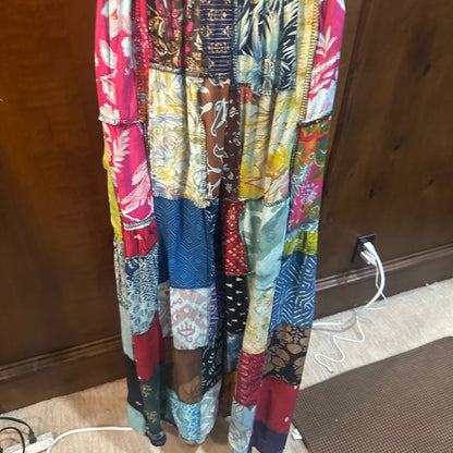 NWT SIZE OS Colorful Patchwork Wide Leg Pants