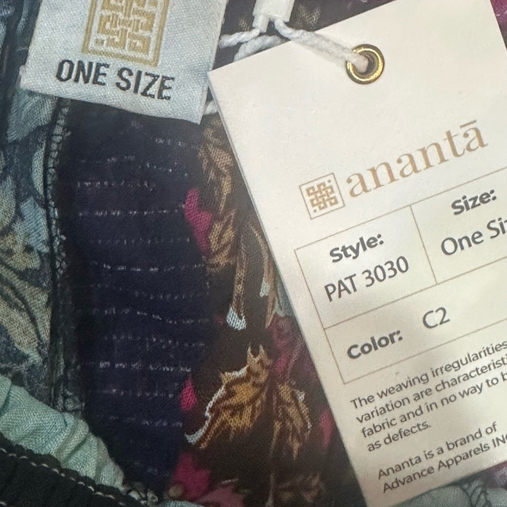 NWT SIZE OS Colorful Patchwork Wide Leg Pants