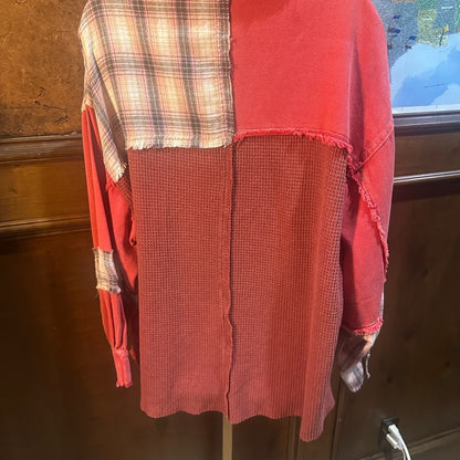 NWOT SIZE S WILL FIT UP TO AN XL POL Women's Vibrant Plaid Jean Jacket