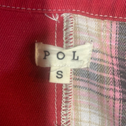 NWOT SIZE S WILL FIT UP TO AN XL POL Women's Vibrant Plaid Jean Jacket