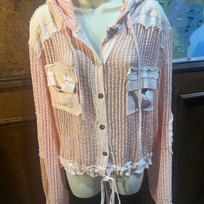 NWOT SIZE L POL Cream Button Down Shirt