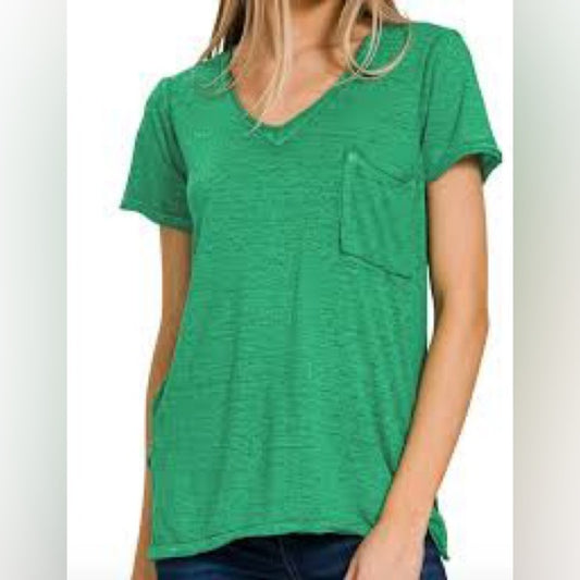 NWOT SIZE S POL Vibrant Green Short Sleeve Tee