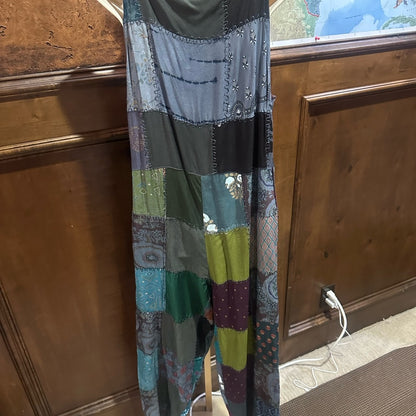 NWT SIZE S/M Advance Apparels Colorful Patchwork Wide Leg Jumpsuit