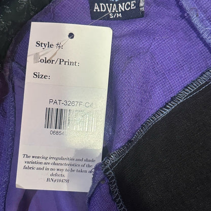 NWT SIZE S/M Advance Apparels Purple Patchwork Blouse