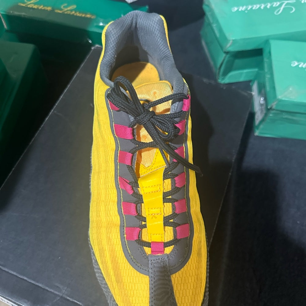 346. SIZE 13 Nike Air Max Yellow and Pink Sneakers